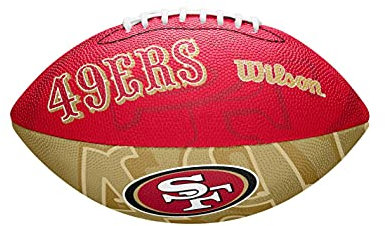 Wilson Unisex-Youth NFL JR TEAM LOGO FB SF American Football, JUNIOR