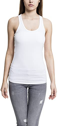 Urban Classics Damen Jersey Tanktop voor Dames Sport Tank Top, Weiß (White 220), L EU
