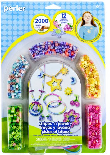 Perler Beads Fused Bead Kit, Stripes n Jewelry