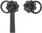 Merriway BH01807 Gate Door Latch Smooth Ring, 150mm (6 inch) -Black Japanned
