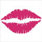 Kiss Mark Lips Auto-Aufkleber, Hot Pink