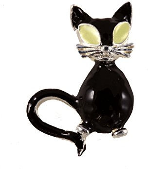 Broche Chat Noir émail Pin Laiton SOLDE