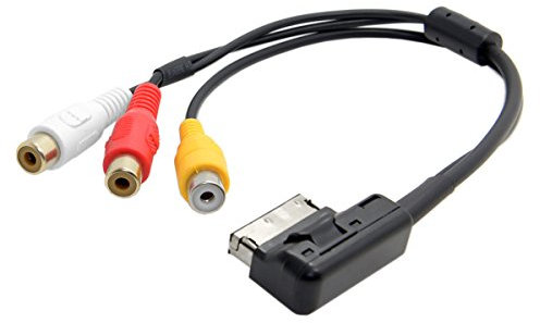 chenyang CY Cable de audio/vídeo CY AMI MMI a 3 RCA hembra, cable de entrada audio y vídeo DVD para A1, A7, A8 y VW