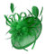 Caprilite Jade Green Sinamay Disc Saucer Fascinator Hat for Women Weddings Headband