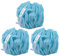 Bodylife Lot de 3 fleurs exfoliantes pour le bain et la douche Bleu et blanc 55 g