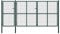 vidaXL Gartentor Gartentür Zauntür Hoftor Gartenpforte Zauntor Hoftür Gartenzaun Pforte Tor Metalltor Einfahrtstor Stahl 400x150cm Grün