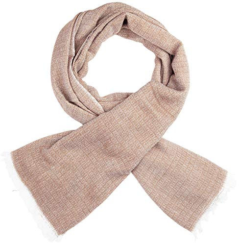 LINDENMANN Schal Herren beige Herren-Schal dünn 100% Baumwolle