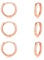 CERSLIMO Creolen Silber 925, Silber Gold Rosegold Schwarz Damen Herren, Klein Creolen Set (8mm/10mm/12mm) Zierliche Knorpel Tragus Helix Schlafen Ohrringe (Rosegold)
