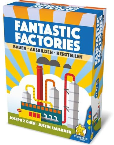 Strohmann Games, Fantastic Factories, Grundspiel, Familienspiel, Brettspiel, 1-5 Spieler, Ab 12+ Jahren, 45+ Minuten, Deutsch
