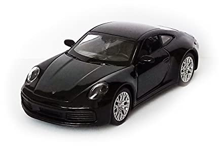 Porsche 911 Carrera 4S Sportwagen Metall Modellauto Modell Auto 4-Farben Kinder Geschenk 85 (Schwarz)
