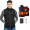 Kintiwe Beheizbare Weste Herren, Beheizte Weste Heizweste Wärmeweste mit Powerbank und 3 Stufen Temperatur, Winter Beheizbare Jacke für Outdoor Motorrad Jagd Angeln Skifahren