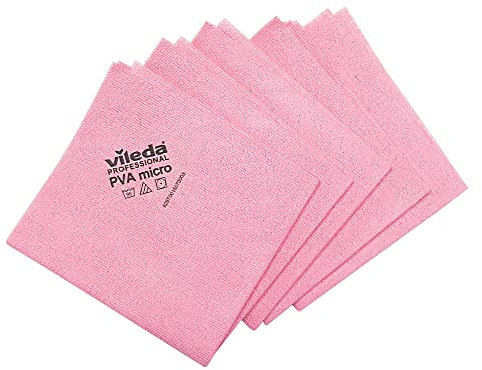 Paños multiusos PVAmicro de microfibra para una limpieza 100 % segura y eficaz (rojo, 5 paños)