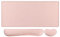 Mouse mat Set,iCasso Desk mat 900 x 400mm,Stitched Edges Gaming Mouse Pad & Mouse mat Wrist Support&Keyboard Wrist Rest,Waterproof Surface Desk Pad with Non-Slip Rubber Base (Pink)