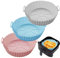 UOUYOO Air Fryer Silicone Pot,3 pack Air Fryer Silicone Liners Fits 3QT - 5QT Air Fryer,Reusable Replacement of Flammable Parchment Liner Paper Round Non Stick Air fryers Basket Oven Accessories
