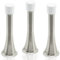 3X Wall Mounted Chrome Spring Door Stop Sprung Stopper Skirting Board Buffer with 3X Replacement Rubber tip