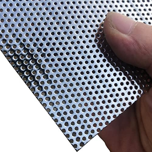 FengYoo Hoja perforada de acero inoxidable 304 – Placa de acero perforada – Apertura 1,5 mm, grosor 1,1 mm, 600 mm x 300 mm