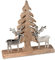 formano Deko-Baum und Hirsche, Alu Mango-Holz, 30cm, Natur-Silber