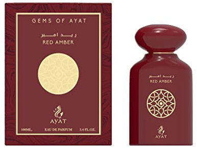 AYAT PERFUMES Eau de Parfum Gems of AYAT – Jade 100 ml – arabischer Duft für Männer und Frauen – Orientalisches Oud hergestellt und entworfen in Dubai – Duftnoten: Jasmin, Moschus und Vanille – (Red