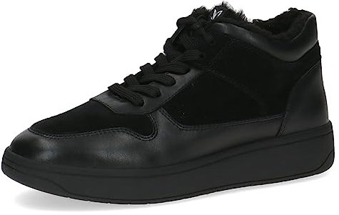 CAPRICE Damen Sneaker hoch mit Fütterung Winter, Schwarz (Black Comb), 38 EU
