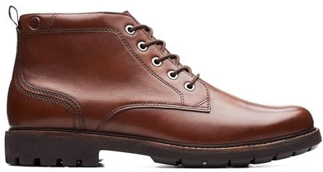 Clarks Batcombe Mix, Stivaletto Uomo, Dark Tan Lea, 43 EU