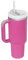 Soview Taza térmica con pajita de acero inoxidable, 1180 ml, taza de café para llevar con asa y tapa, taza de viaje, vaso para bebidas frías y calientes (Barbie Rosa), 42-CH0N-3N1H