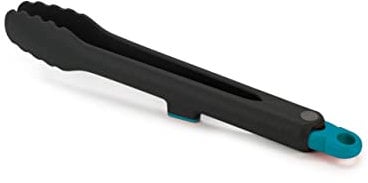 Joseph Joseph Duo Locking Kitchen Food Tongs for cooking, Heat Resistant and with integrated tool rest, Dark Opal