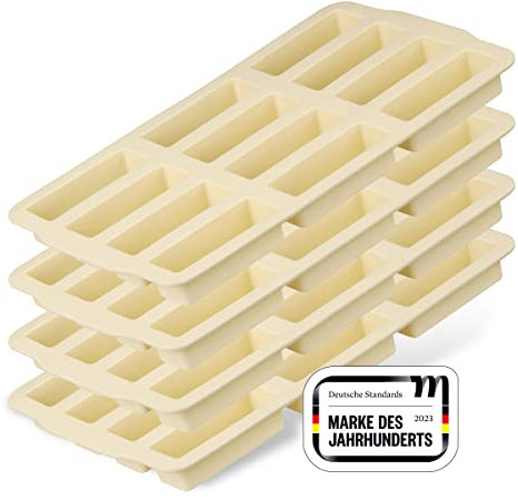 Zenker Müsliriegel Backform 4er-Set – Silikonform zum Backen von insgesamt 48 Riegel – Müsliform aus Silikon mit Antihaft-Eigenschaften – Hitzebeständige und spülmaschinengeeignete