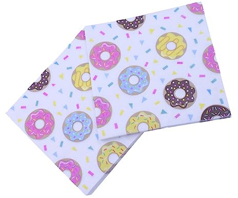 Lurrose 40stücke Farbige Papierservietten Mit Donut Und - Für Partys Bankette Und Täglichen Gebrauch Hochwertige Servietten Mit Einzigartigem Design Und Guter Saugfähigkeit