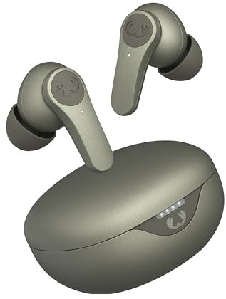 Fresh 'n Rebel Twins Rise, kabellose In-Ear-Bluetooth-Kopfhörer mit Geräuschunterdrückung, Ambient Modus, Multipoint-Bluetooth, In-Ear-Sensorik, spritzwassergeschützt, 30 h Spielzeit (Dried Green)