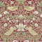 HueBurst Red Vintage Peel and Stick Wallpaper 17.7 x 118in William Morris Strawberry Birds Wallpaper Removable Wall Paper Self Adhesive Waterproof Contact Paper for Living Room Kitchen Decor