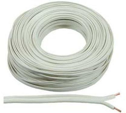 100MT CAVO ELETTRICO BIPOLARE PIATTINA COSTA LARGA BIANCO - 2x mmq.1 colore bianco
