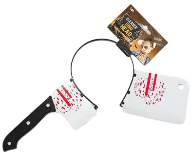 Boolavard Halloween Haarreifen Horror Blut Fake Axt Sägen Messer Gothic Stirnband Prop Dekor (Hackmesser)