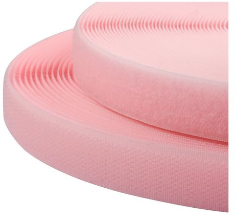 Yurosiay 25m/Set 20mm Klettband zum Nähen Selbstklebend Bunte Hakenband und Flauschband Nylon Gewebe-Klebeband Klettband Beidseitig für DIY Nähen Kabelmanagement