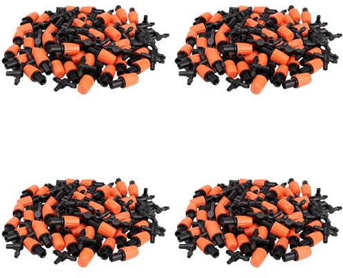 Lckiioy 200 Stücke Einstellbare Gartenbewässerungssystem Bewässerung Sprayer Vernebelungsdüsen Sprinkler Köpfe mit Stacheldraht T Anschlüsse