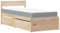 vidaXL Bett, Bettgestell mit Schubladen Taschenfederkernmatratze, Holzbett für Schlafzimmer, Einzelbett, 90x200cm Massivholz Kiefer