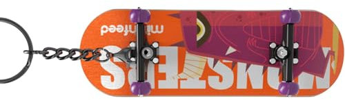 Holdes Fingerboard mit Kugellagern, Fingerspielzeug, Skateboard-Schlüsselanhänger mit Kugellagern, Fingerspitzen-Bewegungsspielzeug für Zuhause, Schule, Reisen,