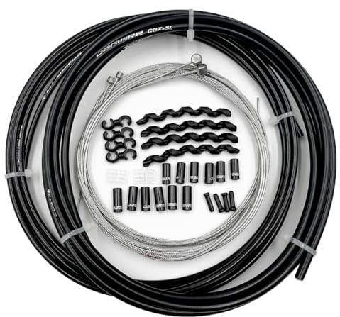 Farbetter JW Road & Mountain Bike Set for Shimano/SRAM, Complete Brake & Shifter Cable Housing, Stainless Cables, Cable End Caps Etc. accessories (Mountain Bike Set)