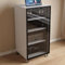 YHWKGZ Audio Rack Hi Fi Regal, Boden-Phonoschrank, Einstellbarem Abstand, Record Player Stand mit Rädern an der Unterseite, Hi Fi Rack mit Kabelmanagement(Wit,39.3x21.6/100x55cm)
