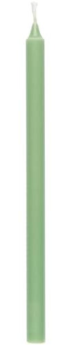ukiyo 12er Pack dünne Stabkerzen H:20 cm Ø:1,3 cm div. Farben Brenndauer 2,5 Stunden Kerze Advent Weihnachten, Farbe:Green Tea