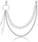 Hosenkette Herren Damen Doppelschicht Gothic Kette Punk Hosen Kette Goth Accessories Gürtel Kette Hip Hop Jeanskette