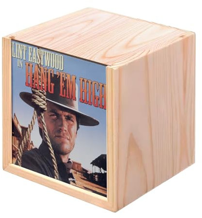 Fabulous Hang'Em High Old Poster aus Holz, Retro-Kinoposter, Vintage, Western (10 x 10 x 10 cm)