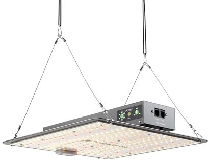 NEU Grow Lampe LED Vollspektrum mit integriertem Timer I 120W Pflanzenlampe für Growbox I Daisy-Chain bis 50 Lampen I Zimmerpflanzen Growlampe von Plug & Grow