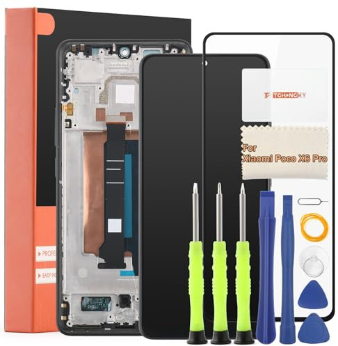 TGHongKy Pantalla para Xiaomi Poco X6 Pro 5G Pantalla Reemplazo para Poco X6 Pro 5G Pantalla Táctil LCD Reemplazo Pantalla Táctil Digitalizador Asamblea de Reemplazo - [Negro con Marco]