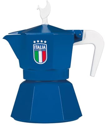 MOKAVIT FIGC - Caffettiera Induzione 3 Tazze, Moka Induzione 3 Tazze, Moka 3 Tazze, Caffettiera 3 Tazze, Moka per Induzione 3 Tazze, Caffettiera per Induzione - Made in Italy