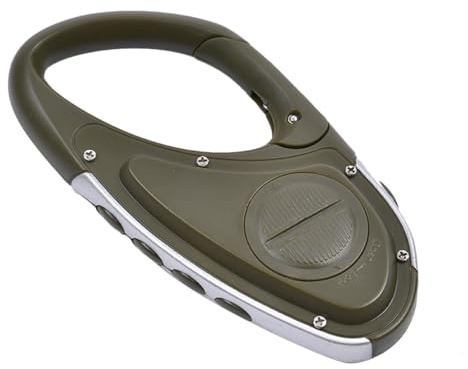 Altimetro multifunzionale per escursioni - barometro digitale, termometro, strumento di previsione del con carabinatore | Attrezzatura da esterno per donne e uomini, esploratori, trekking, gadge