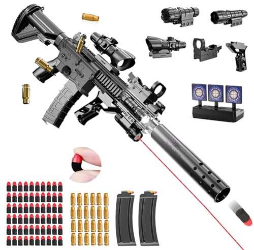 Pistolet Jouet Enfants,Mousse Soft Bullet Gun Jouet M416,Mousse Pistolet,rechargement Manuel,Soft Bullet Toy Gun Pistolet pour 12+ Cadeaux Enfants