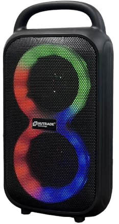 Vetrineinrete® Cassa bluetooth portatile con luci led RGB Radio FM Potenza 40W RMS TWS USB/TF