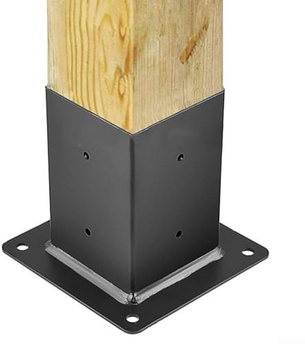 Heavy Duty 10x10cm Pergola Brackets Durable Column Support for DIY Garden & Patio Ideal for Gazebo Fencing 2 Pack Auto Door Post Holders