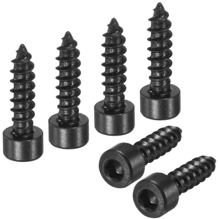 M METERXITY 60 Pack Hex Socket Head Screws, M4x14mm Stainless Steel Bolts Full Thread Self Tapping Screws for Furniture Machinery Electrical Appliances [Black]