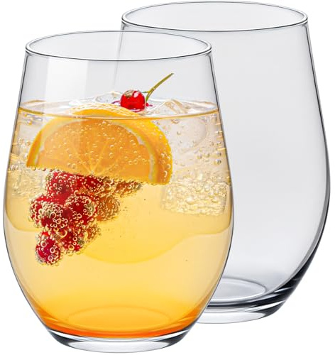 KONZEPT Trinkgläser Set 4-teilig – 500 ml Wassergläser spülmaschinenfest, große Gläser 0,5 l für Wasser, Saft, Wein & Cocktails, robustes Glas